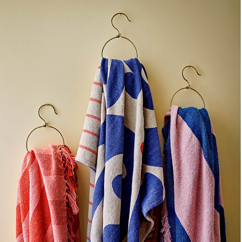 Bloomingville Pledd Cadeo 160x130 cm blå