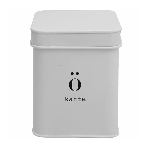 Sögne Home Emalje kaffeboks 11,5x11,5x14 cm hvit