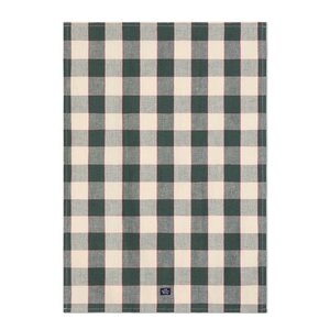 Lexington Rutete kjøkkenhåndkle i lin/bomull 50x70 cm grønn/lysbeige/rø