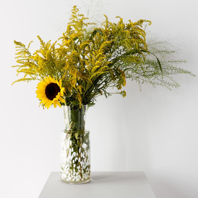 Kosta Boda Meadow vase vinter 30 cm hvit