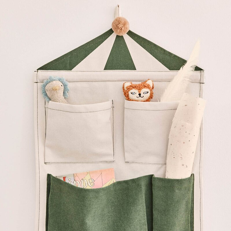 OYOY Circus veggoppbevaring 60x40 cm Clay/Green