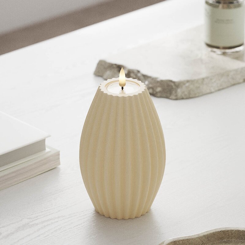 DeluxeHomeart LED rillelys 10x15 cm krem