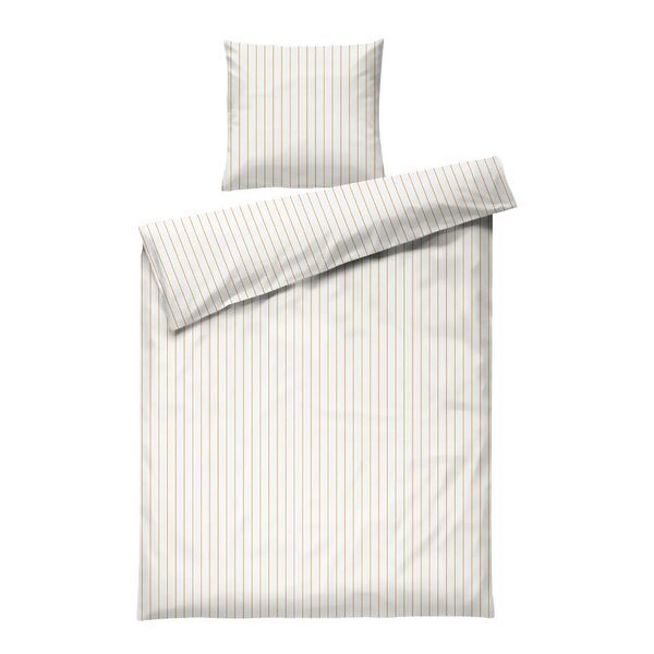 Juna Soft sengesett 140x200 cm offwhite/karamell
