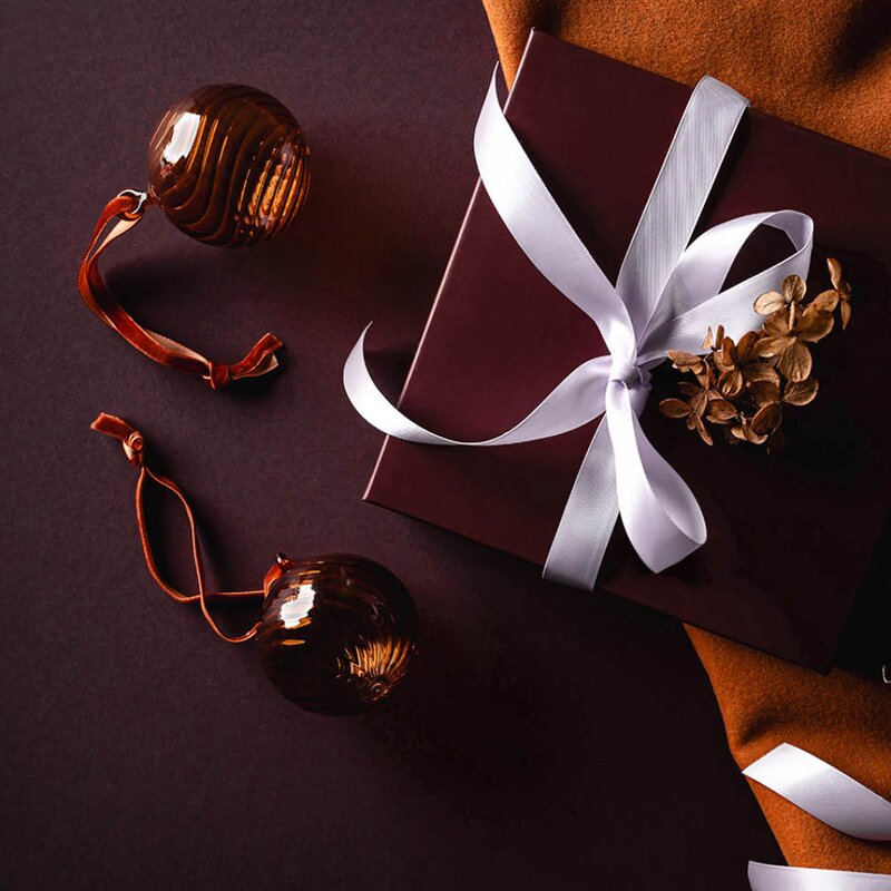 Muurla Glasskule 6 cm amber