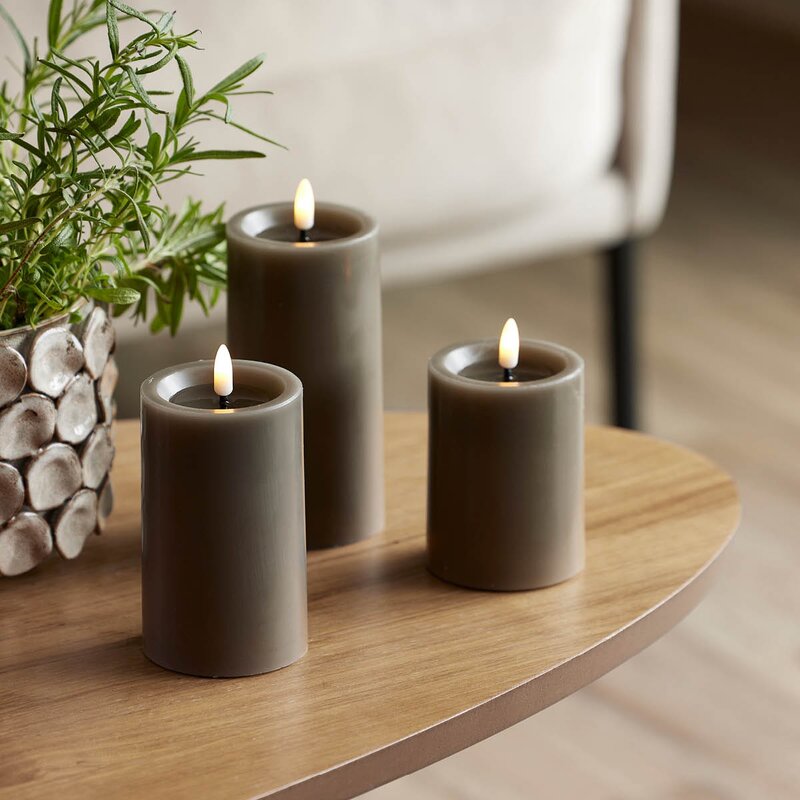 Edelweiss LED kubbelys 7,5x10 cm taupe
