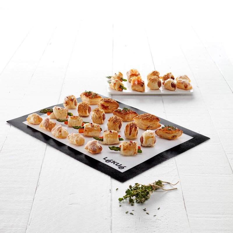 Lékué Bakeunderlag i silikon 60x40 cm klar/svart