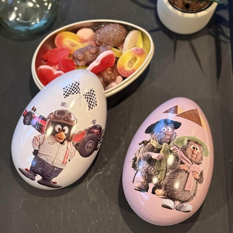 Flåklypa Påskeegg 15 cm Ludvig og Lisa