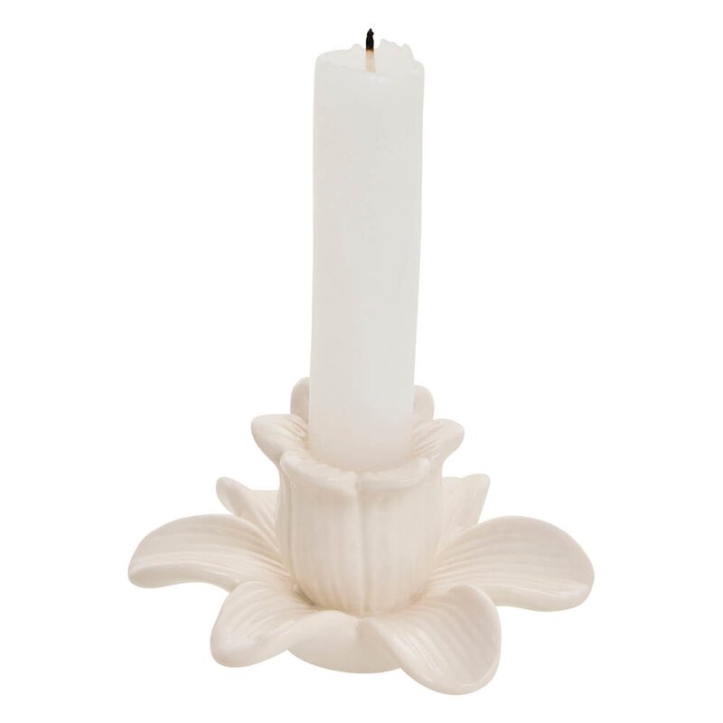 Lene Bjerre Deanne lysestake blomst 5,6 cm offwhite