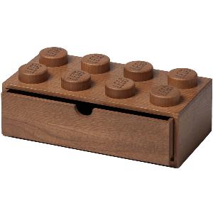 Lego Wooden collection LEGO® 2x4 skrivebordskuff mørkbeiset eik