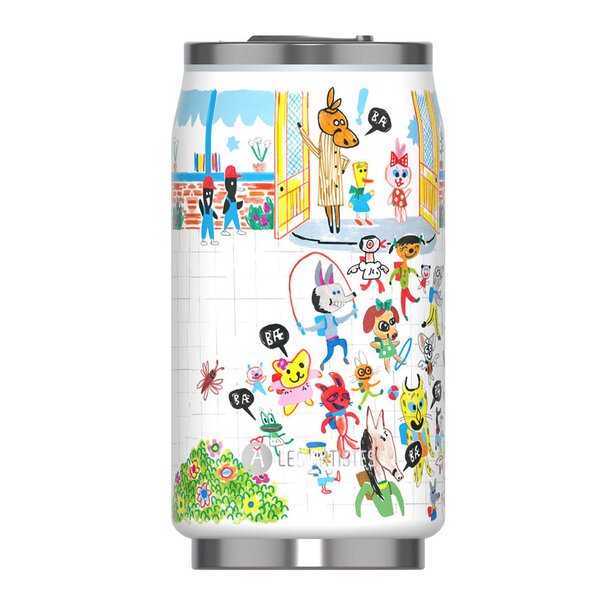 Les Artistes Bukkene Bruse termoflaske 28 cl back to school hvit