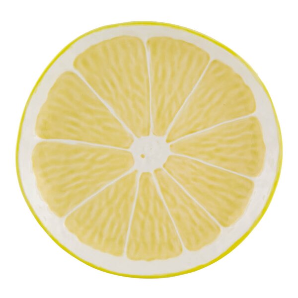 Bordallo Pinheiro Citron asjett 22 cm sitron gul