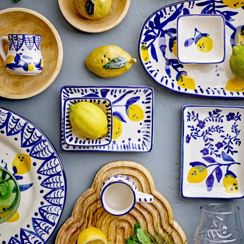 Creative Collection Maxima serveringsfat 29x16,5x4 cm blå