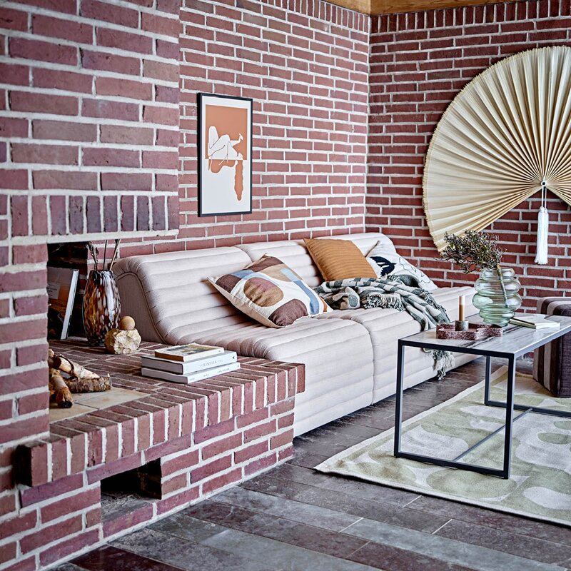 Bloomingville Pledd Alk 160x130 cm grønn