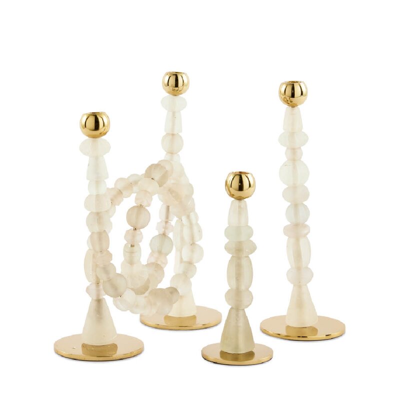 Pols Potten Beads lysestake XS 24 cm hvit