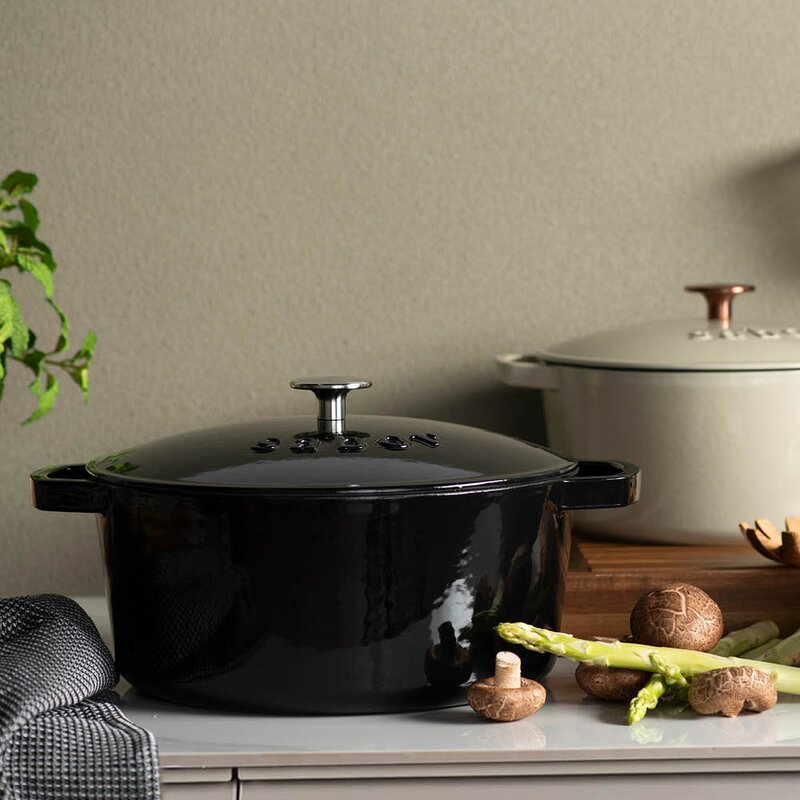 Sabor Støpejernsgryte 6,7L svart