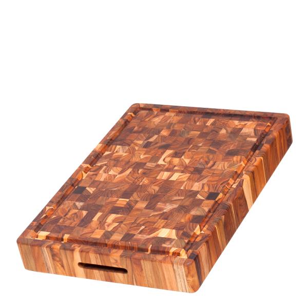 Teakhaus Butcher Block skjære- og serveringsbrett ekstra tykk 52x36 cm teak