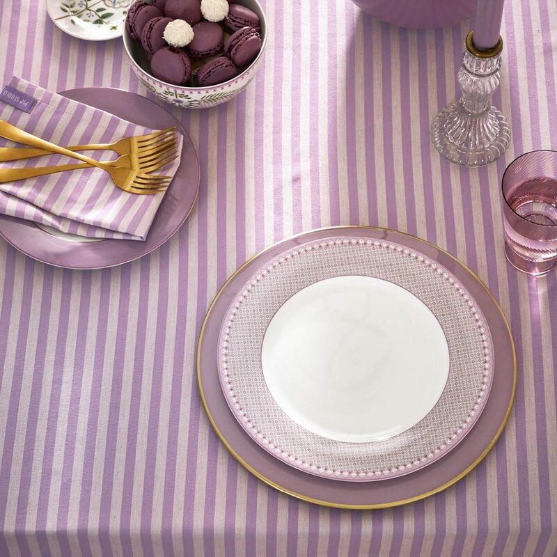 Pip Studio Lily & Lotus Tiles tallerken 26,5 cm lilla