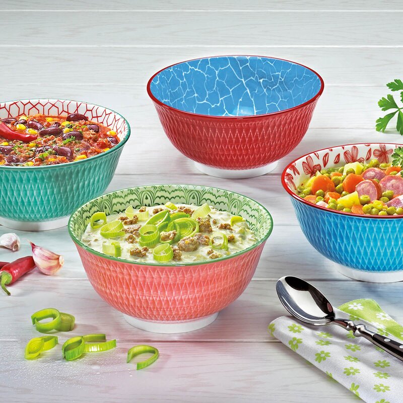 Cilio AMICI skål 85 cl 18 cm rombe turkis