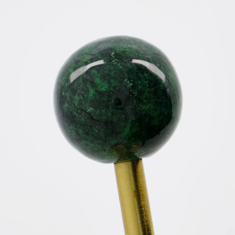 House Doctor Ball knagg 8x4 cm 4 stk messing/grønn