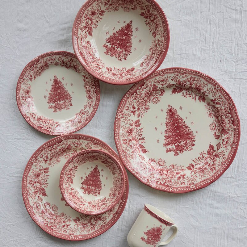 Holmen Diana serveringsfat 31 cm rød