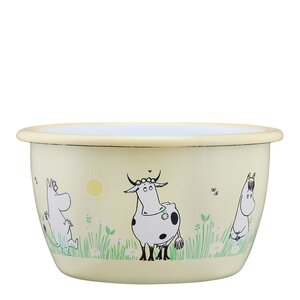 Muurla Mummi emaljeskål 30 cl eng lysegul