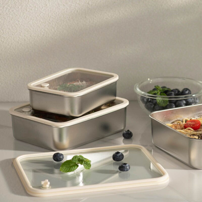 Modern House Smart Seal oppbevaringssett 3 deler stål