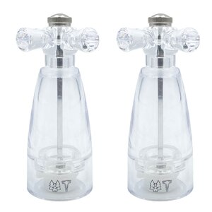 Vargen & Thor Axia salt- og pepperkvern 14,5 cm 2 deler akryl klar