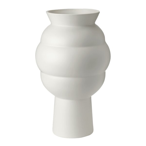 Knabstrup Keramik Tortus Archie No.4 vase 37 cm hvit