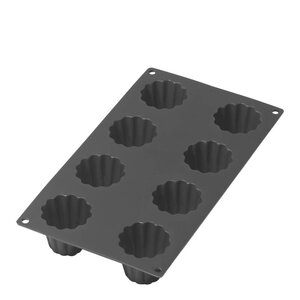 Lékué Silikonform for Canelé Bordelais 8 hull svart