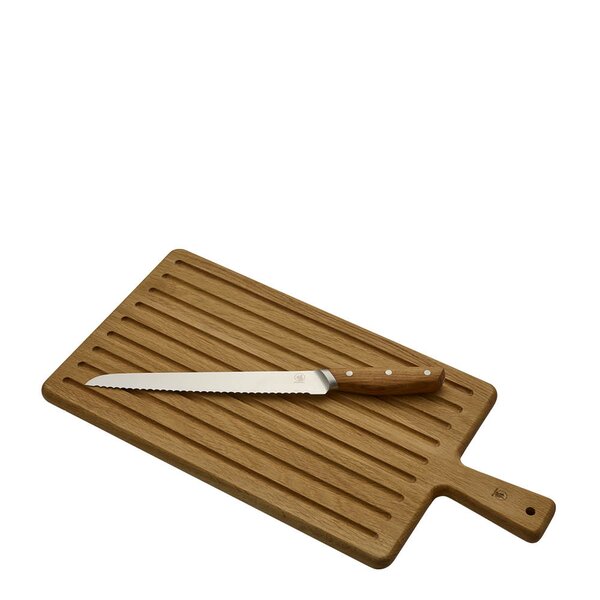 Morsø Bosco skjærebrett med kniv 53x26 cm eik