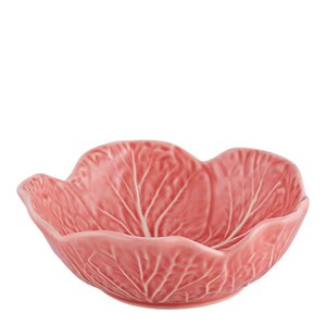 Bordallo Pinheiro Cabbage skål 17,5 cm 50 cl rosa