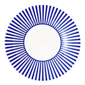 Spode Steccato asjett smalstripet 18 cm koboltblå