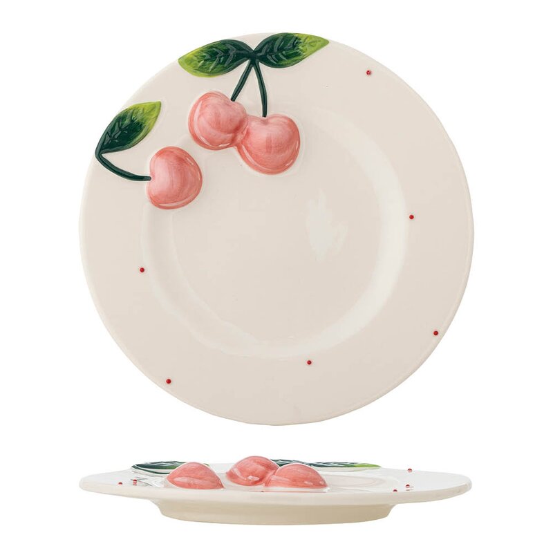 Bloomingville Berrie tallerken 20,5 cm kirsebær rosa
