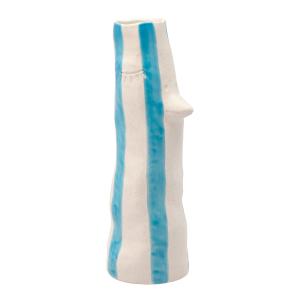 Villa Collection Styles vase m/ nebb og øyevipper 34 cm blå