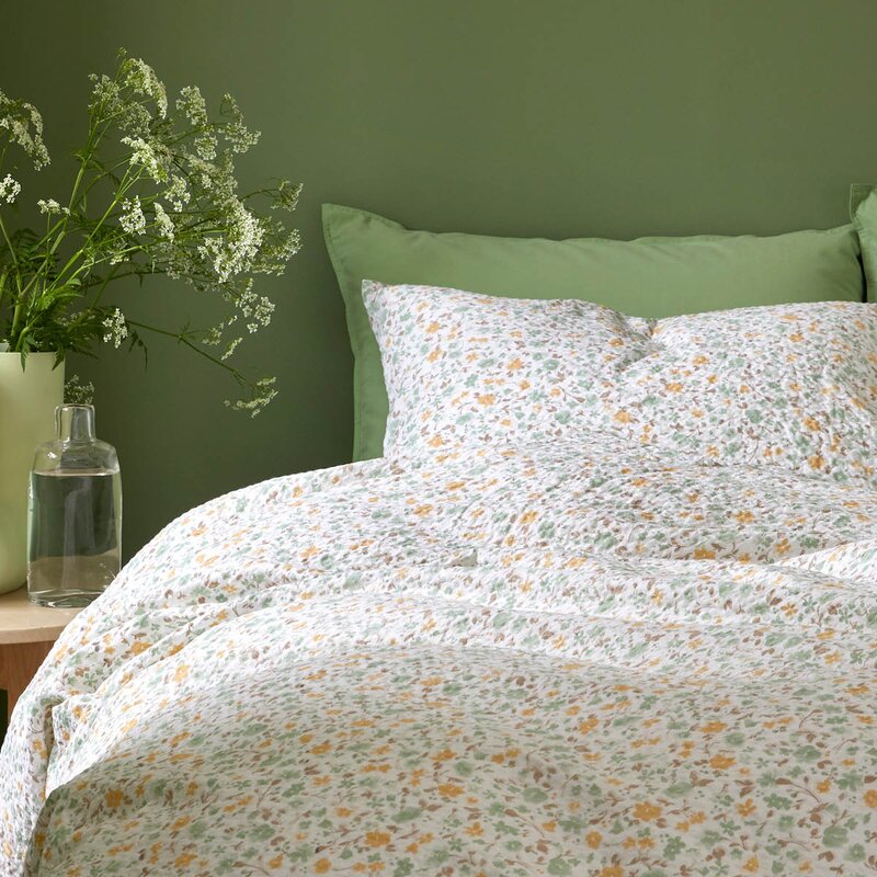 Høie Clara krepp sengesett 140x220 cm vårgrønn