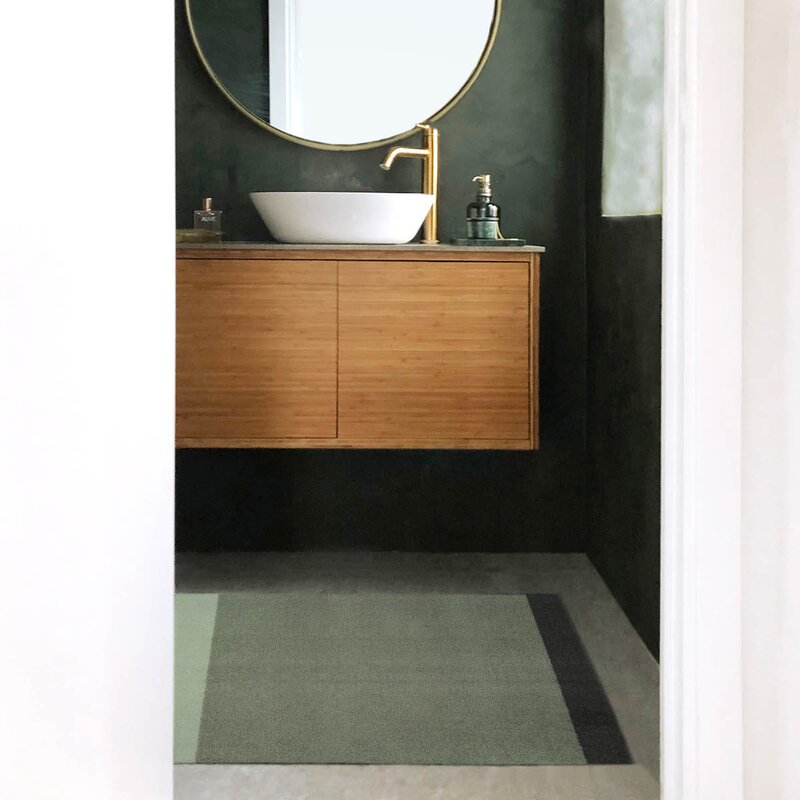 Tica Copenhagen Stripes horisontal gulvmatte 200x90 cm green