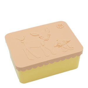 Blafre Matboks i plast ett rom 6x11x14 cm Rådyr fersken/gul