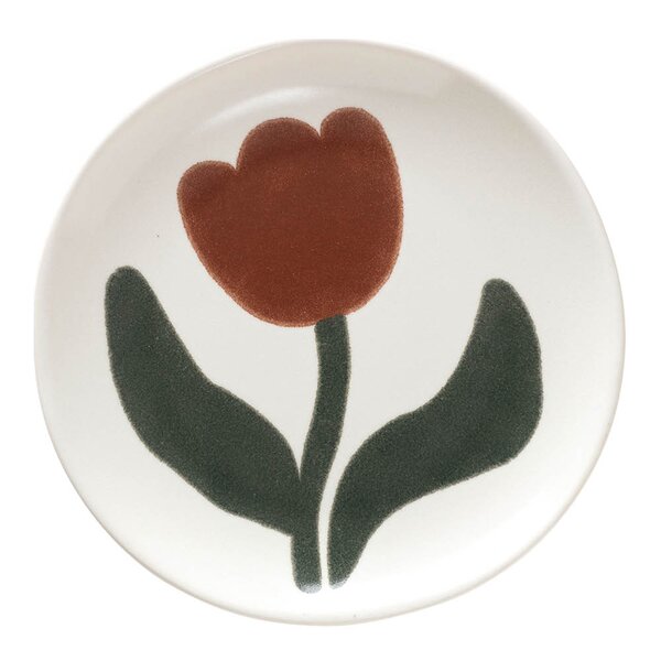 Broste Copenhagen Dora tallerken 15 cm Mocha Bisque/Agave Green