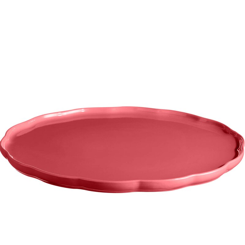 Emile Henry Madeleine serveringsfat rund 31x31 cm Bubbelgum