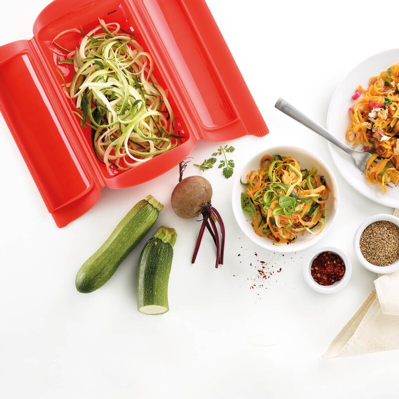 Lékué Dampkoker for mikrobølgeovn 1–2 porsjoner rød