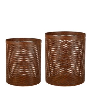 GUS Design Lykt rund 2 stk 30/25 cm rust