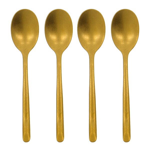 Nicolas Vahé Teskje 14 cm 4 stk antikk gullfinish