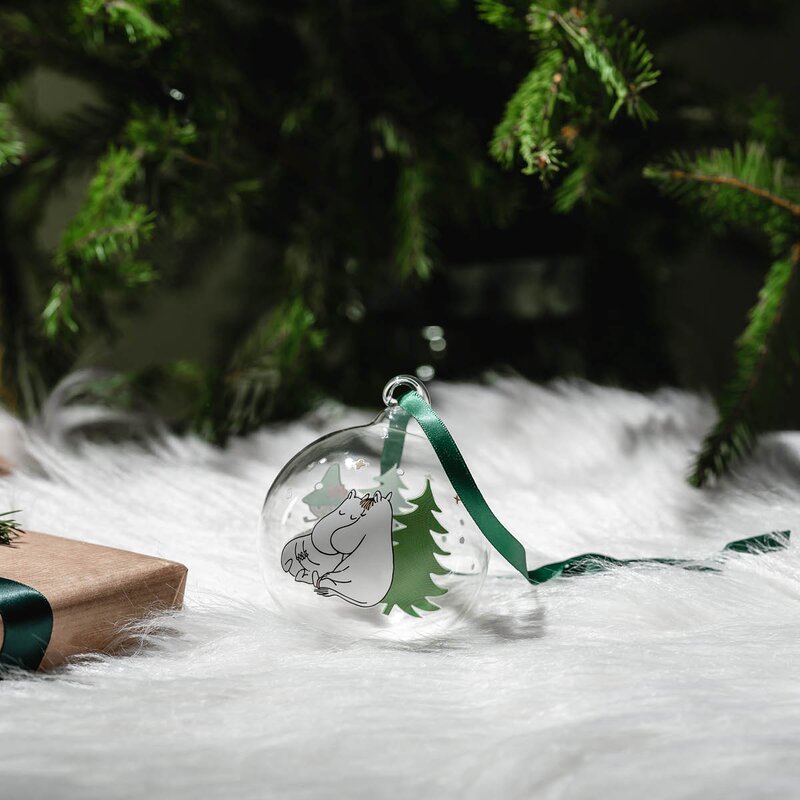 Muurla Mummi julekule 7 cm gran grønn