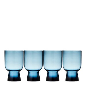 Lyngby Glas Sorrento vannglass 30 cl 4 stk blå