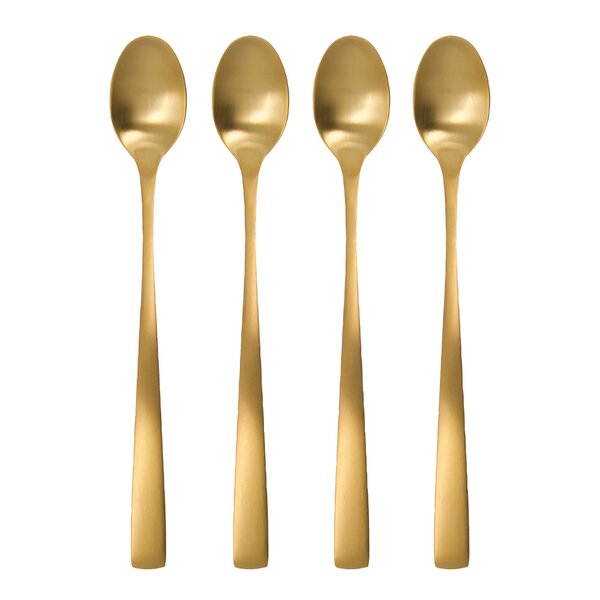 House Doctor Golden lang skje 18,2 cm 4 stk gylden