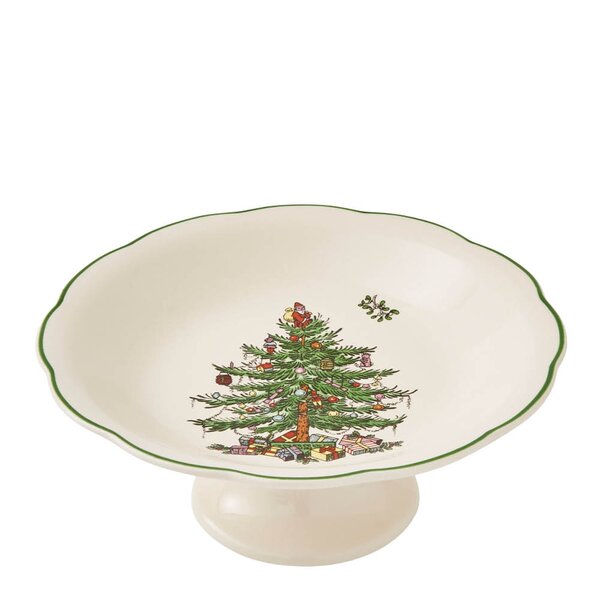 Spode Christmas Tree godteskål på fot 18 cm