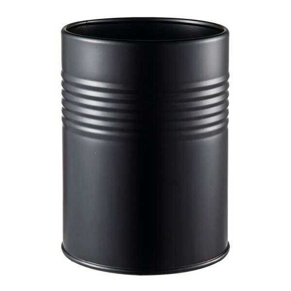 Modern House Black Box rund oppbevaringsboks 14x10,5 cm svart