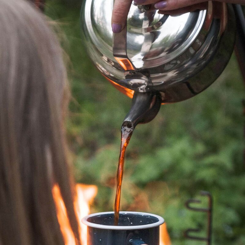 Espegard Kaffekjele til bål 2,5L rustfritt stål