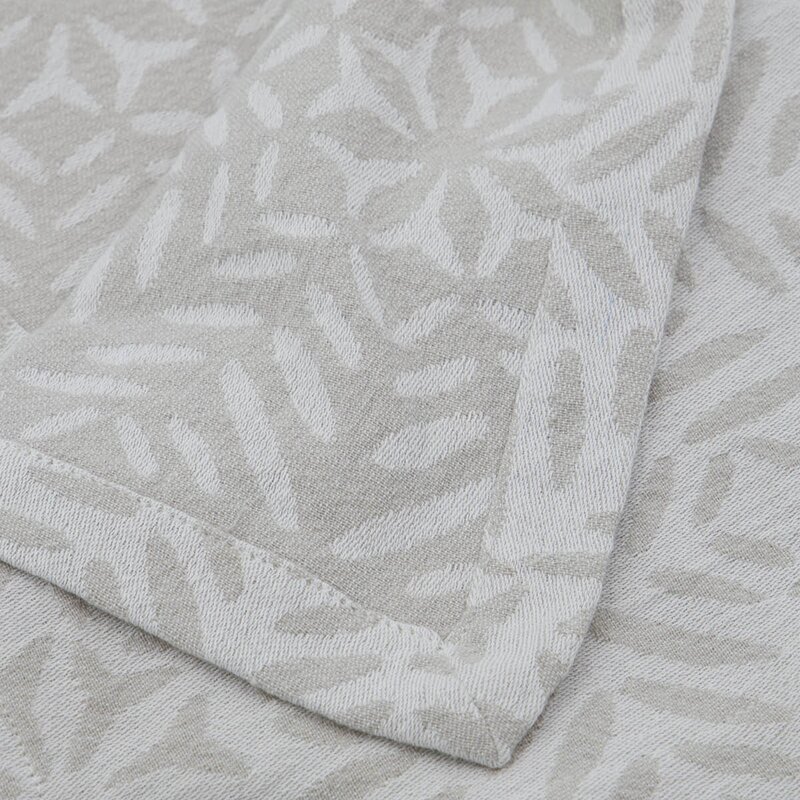 House Doctor Clip duk i bomull 150x150 cm hvit/grå