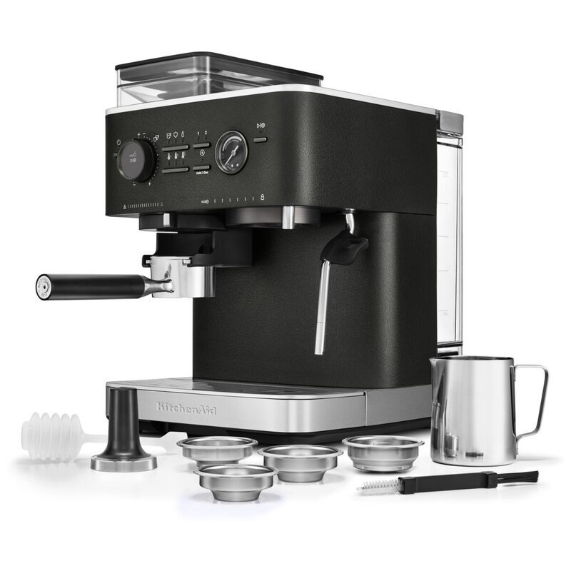 KitchenAid Espressomaskin m/kaffekvern halvautomatisk 5KES6551 cast iron black